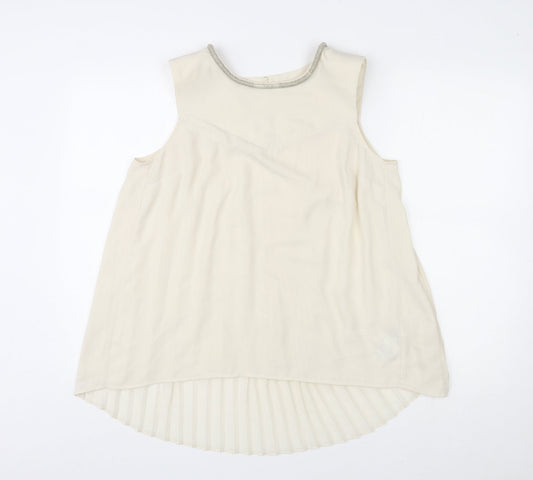 Womens UK Size 12 Oasis Ivory Basic Tank