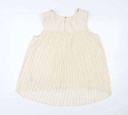 Womens UK Size 12 Oasis Ivory Basic Tank