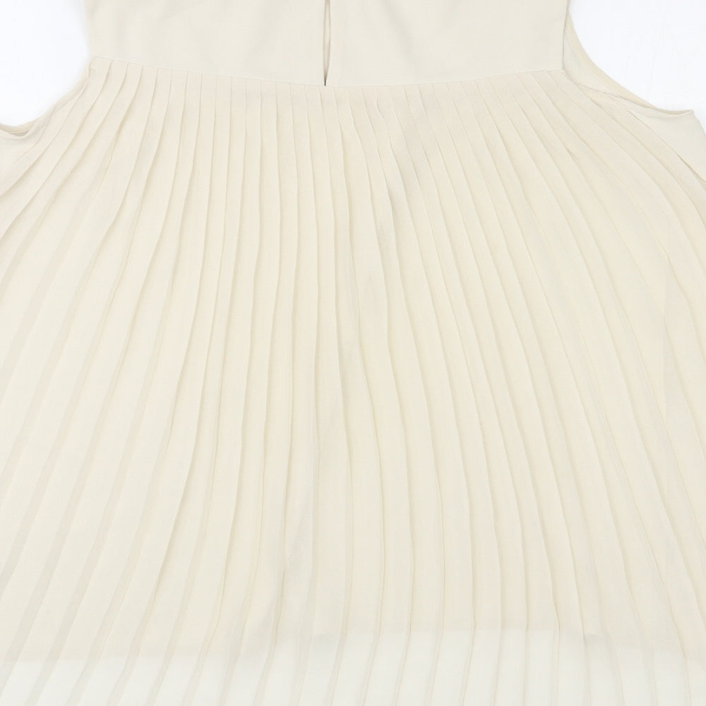 Womens UK Size 12 Oasis Ivory Basic Tank