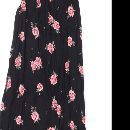 Divided by H&M Womens Multicoloured Floral Viscose Shirt Dress Size 10 Collared Button