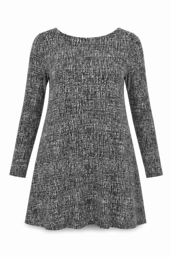 Marks and Spencer Womens Multicoloured Geometric Viscose A-Line Size 12 Boat Neck Pullover