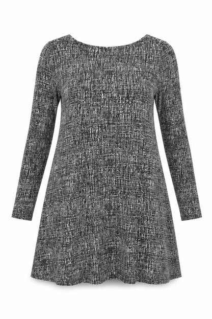 Marks and Spencer Womens Multicoloured Geometric Viscose A-Line Size 12 Boat Neck Pullover