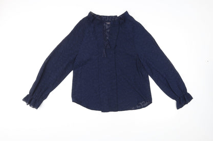 Womens UK Size 8 Marks and Spencer Blue Basic Blouse