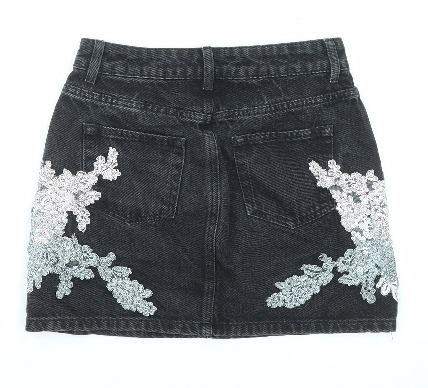 Womens UK Size 8 Topshop Mini Denim Skirt