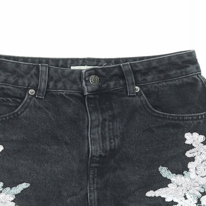 Womens UK Size 8 Topshop Mini Denim Skirt