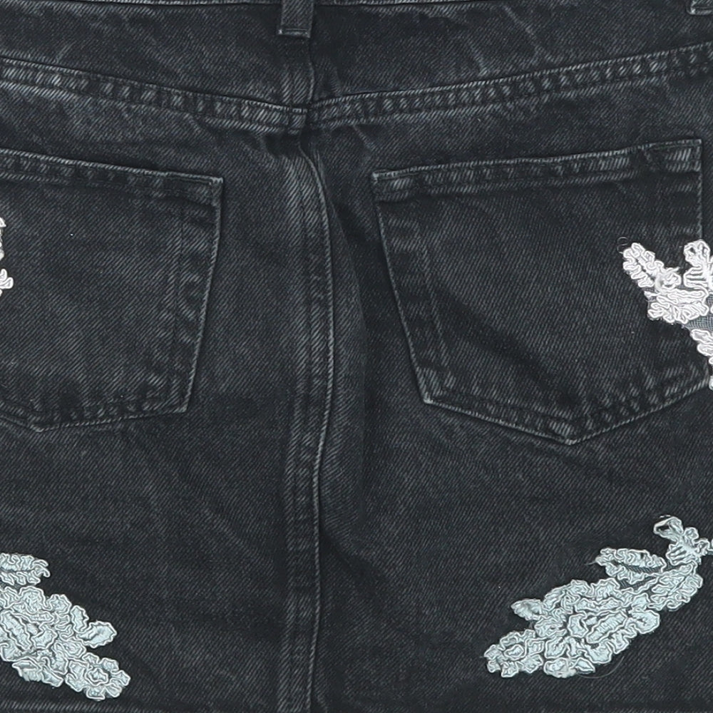 Womens UK Size 8 Topshop Mini Denim Skirt