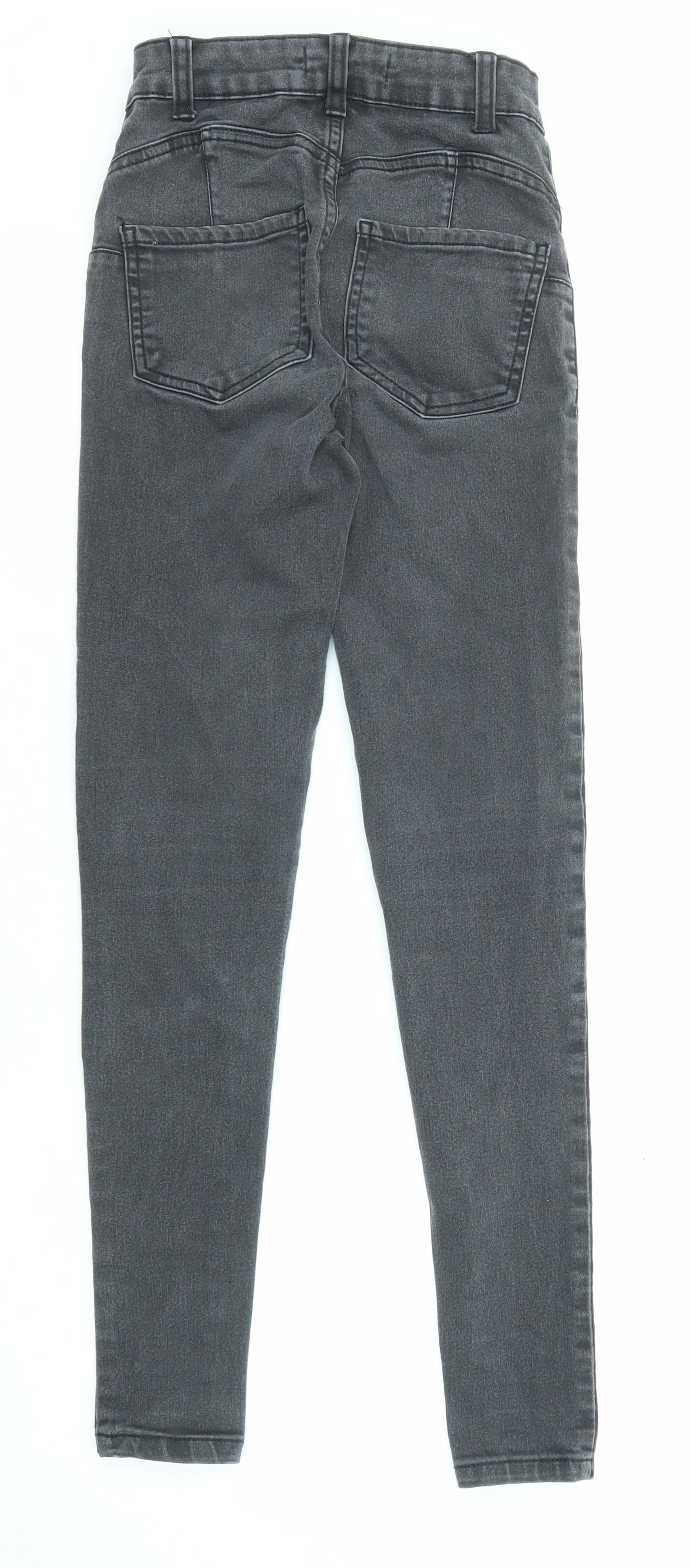 Denim & Co. Womens Black Cotton Skinny Jeans Size 4 L28 in Regular Zip - Waist 21 inches