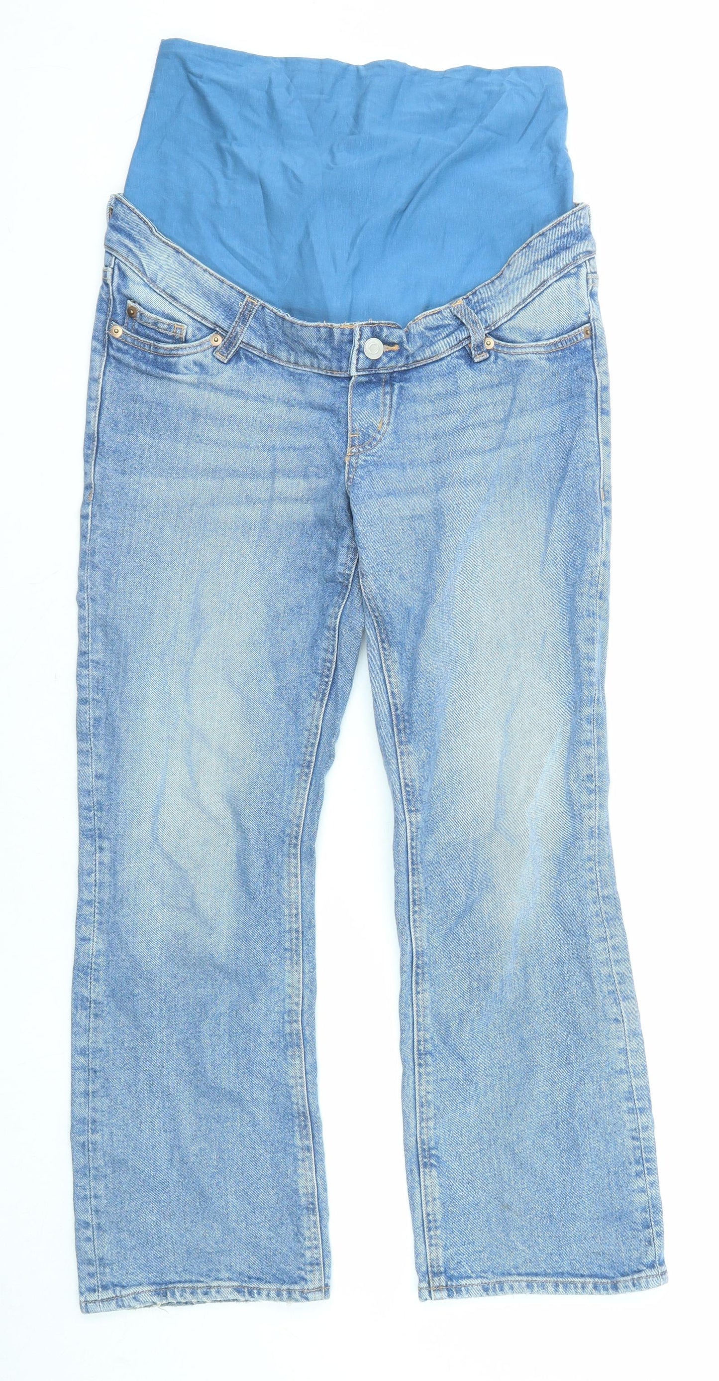 Womens UK Size S H&M Regular Fit Straight Blue Jeans