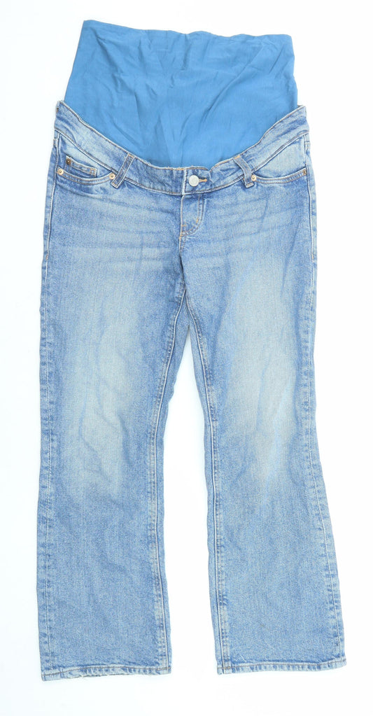Womens UK Size S H&M Regular Fit Straight Blue Jeans