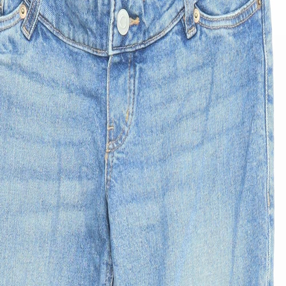Womens UK Size S H&M Regular Fit Straight Blue Jeans