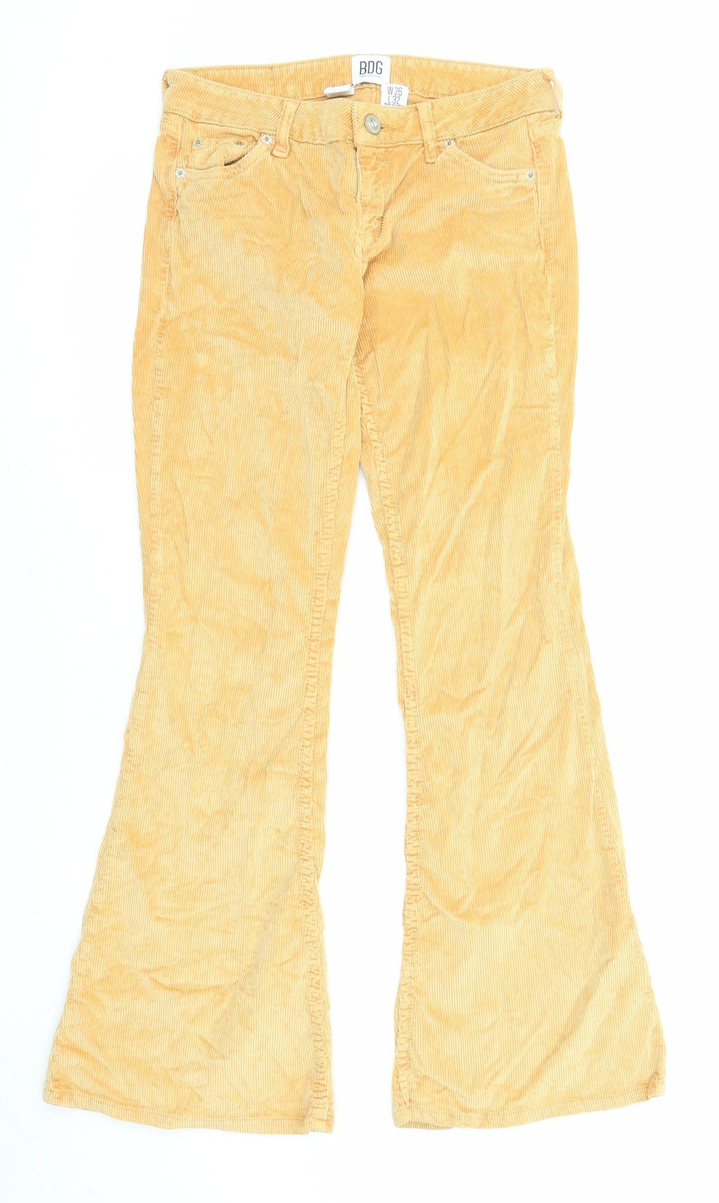 Womens UK Size 26 in BDG Regular Fit  Yellow Trousers