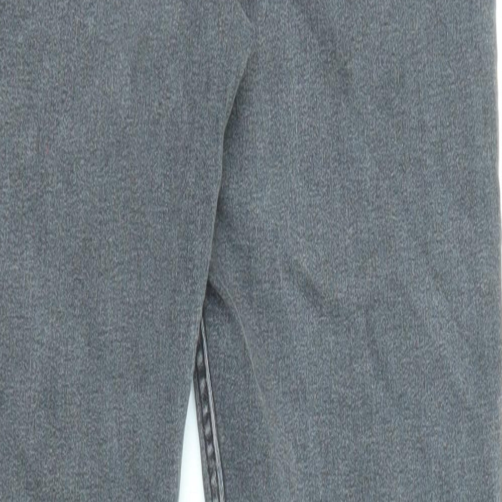 H&M Girls Grey Cotton Skinny Jeans Size 12-13 Years L26 in Regular Zip - Distressed