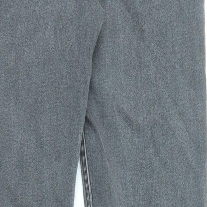 H&M Girls Grey Cotton Skinny Jeans Size 12-13 Years L26 in Regular Zip - Distressed