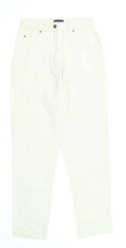 Brooker Girls Beige Cotton Straight Jeans Size 16 Years L29 in Regular Zip