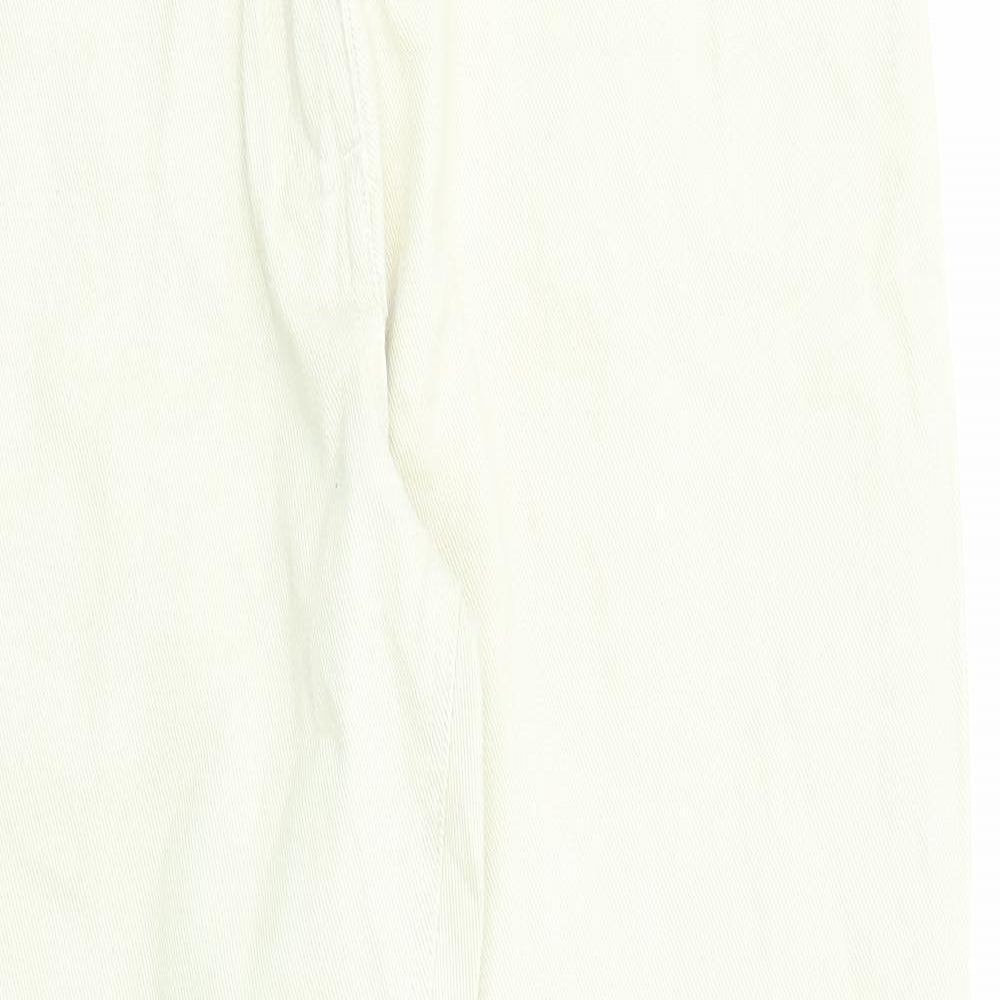 Brooker Girls Beige Cotton Straight Jeans Size 16 Years L29 in Regular Zip
