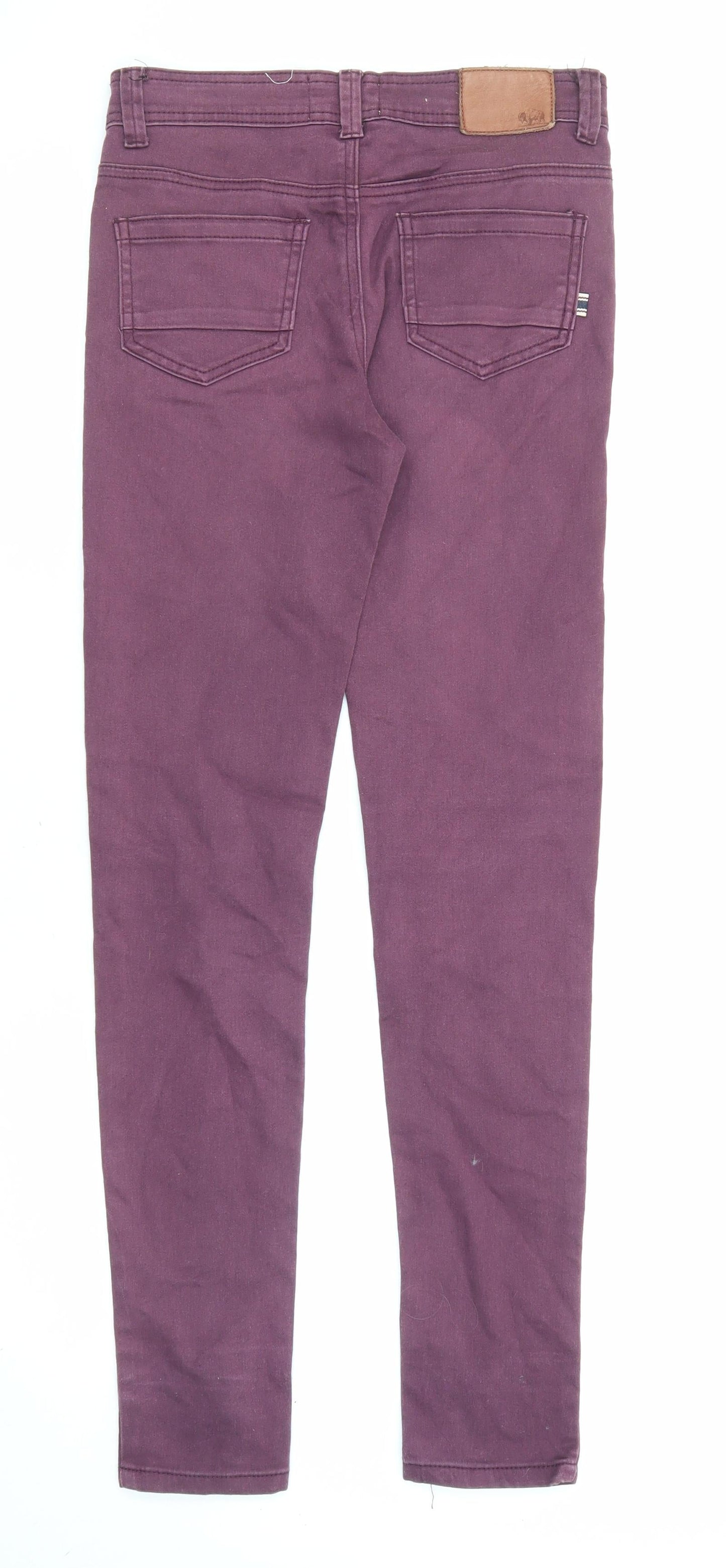 Bellfield Womens Purple Cotton Skinny Jeans Size 8 L29 in Regular Zip