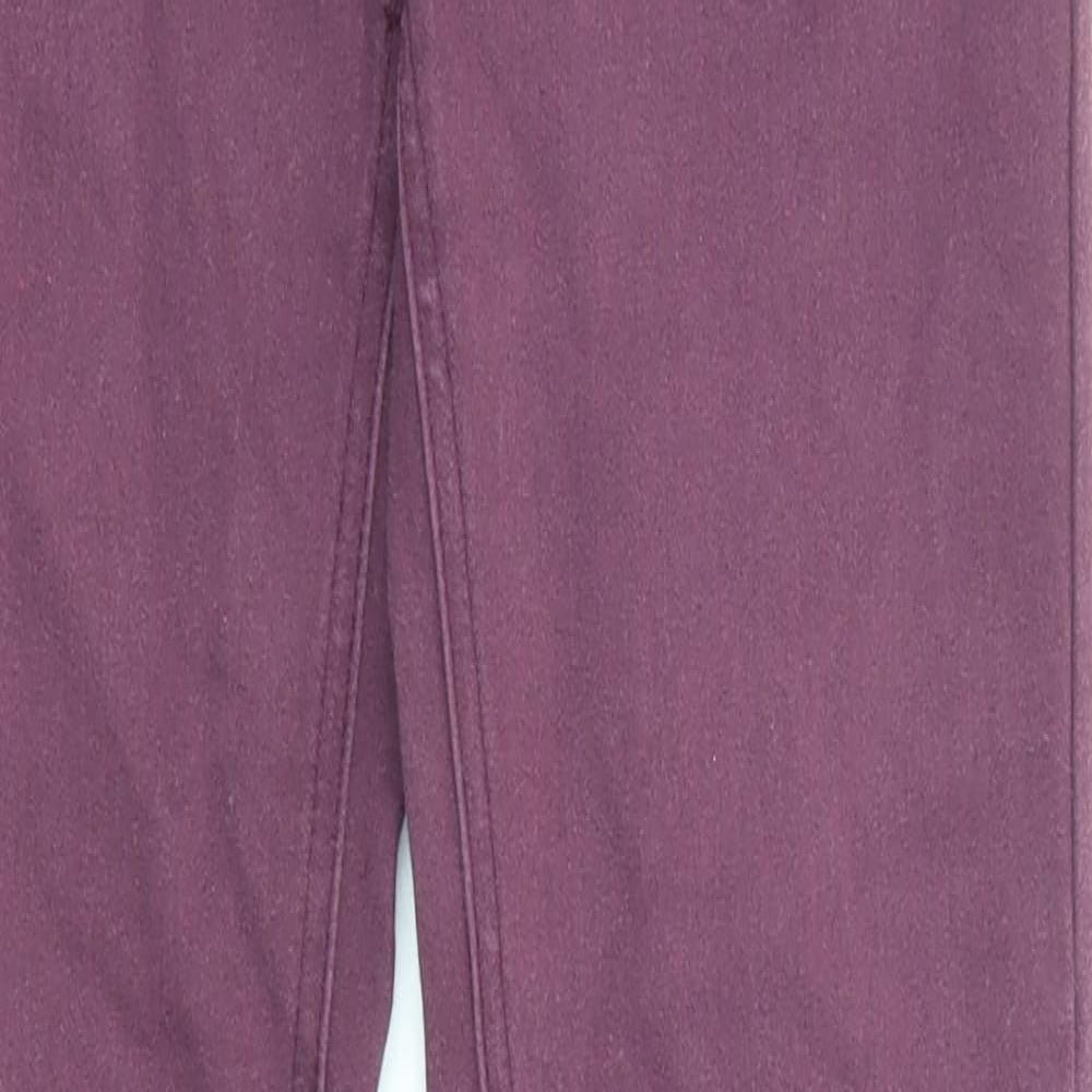 Bellfield Womens Purple Cotton Skinny Jeans Size 8 L29 in Regular Zip
