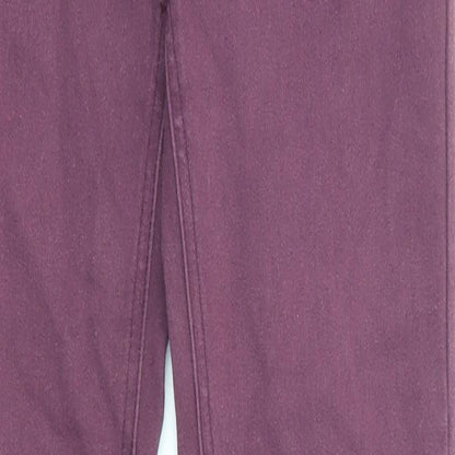 Bellfield Womens Purple Cotton Skinny Jeans Size 8 L29 in Regular Zip