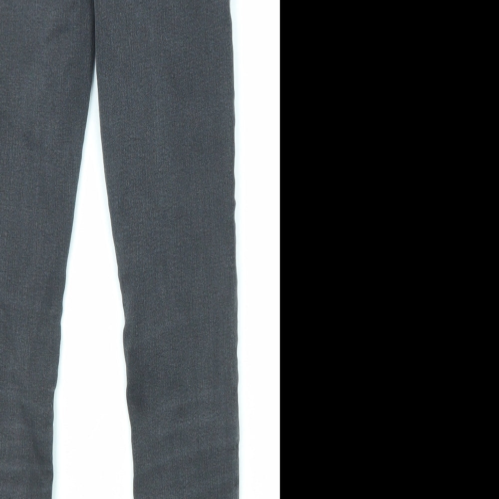 Topshop Womens Grey Cotton Skinny Jeans Size 25 in L28 in Regular Zip