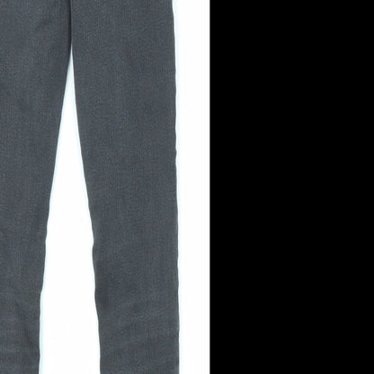 Topshop Womens Grey Cotton Skinny Jeans Size 25 in L28 in Regular Zip