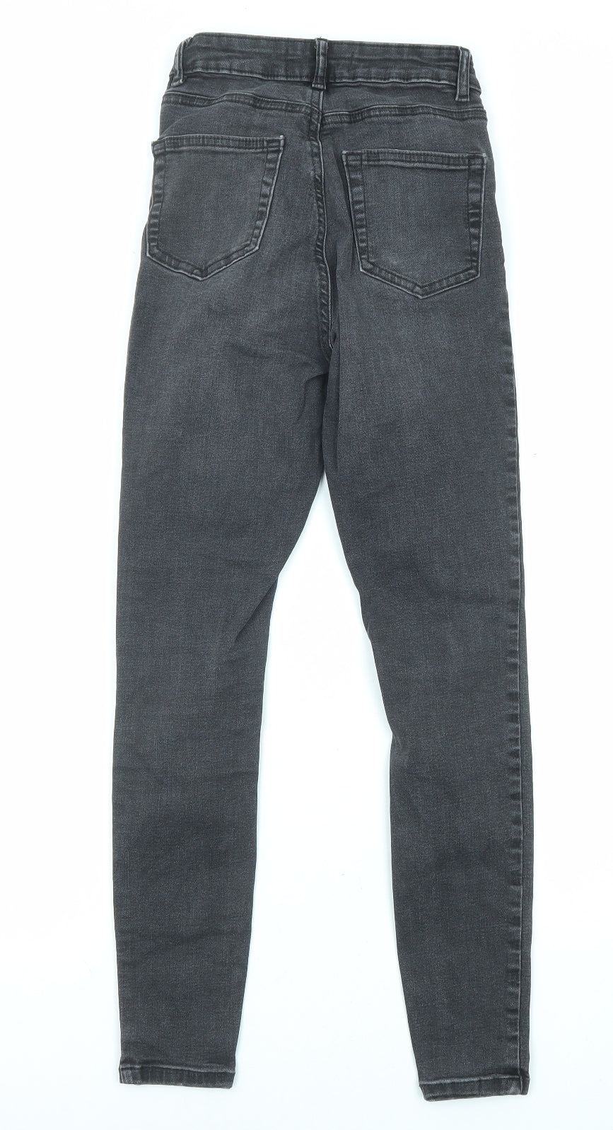 Denim & Co. Womens Grey Cotton Skinny Jeans Size 6 L25 in Regular Zip - Waist 21 inches