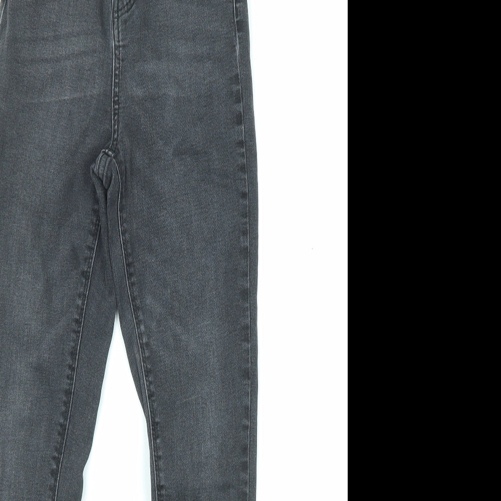 Denim & Co. Womens Grey Cotton Skinny Jeans Size 6 L25 in Regular Zip - Waist 21 inches