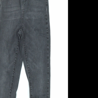 Denim & Co. Womens Grey Cotton Skinny Jeans Size 6 L25 in Regular Zip - Waist 21 inches