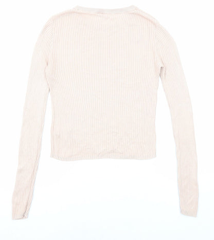 Womens UK Size S Divided by H&M Pink Pullover Jumper