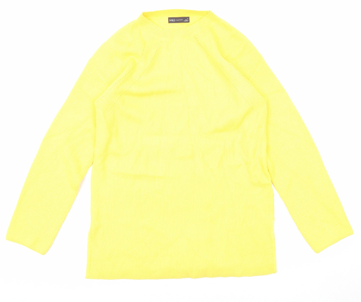 Womens UK Size M Marks and Spencer Yellow Pullover Jumper