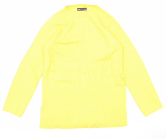 Womens UK Size M Marks and Spencer Yellow Pullover Jumper