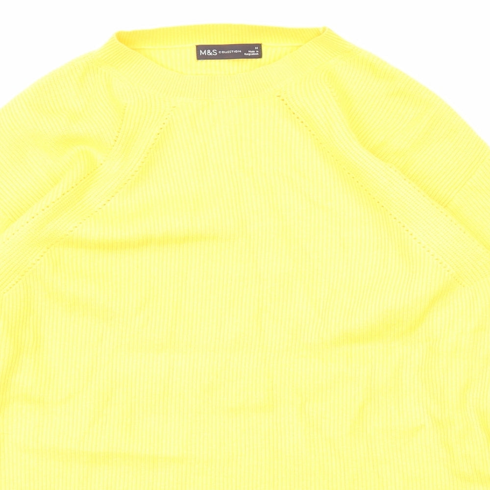 Womens UK Size M Marks and Spencer Yellow Pullover Jumper