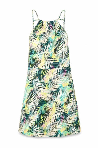 Topshop Womens Green Geometric Viscose A-Line Size 6 Round Neck Pullover