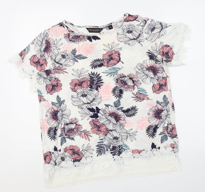 Womens UK Size 12 Dorothy Perkins White Basic Blouse