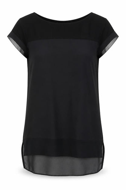 Womens UK Size XS French Connection Black Tunic Blouse