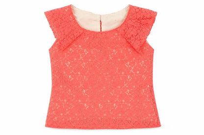 Oasis Womens Pink Cotton Basic Blouse Size 8 Boat Neck