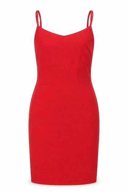 Miss Selfridge Womens Red Cotton Shift Size 8 Round Neck Pullover