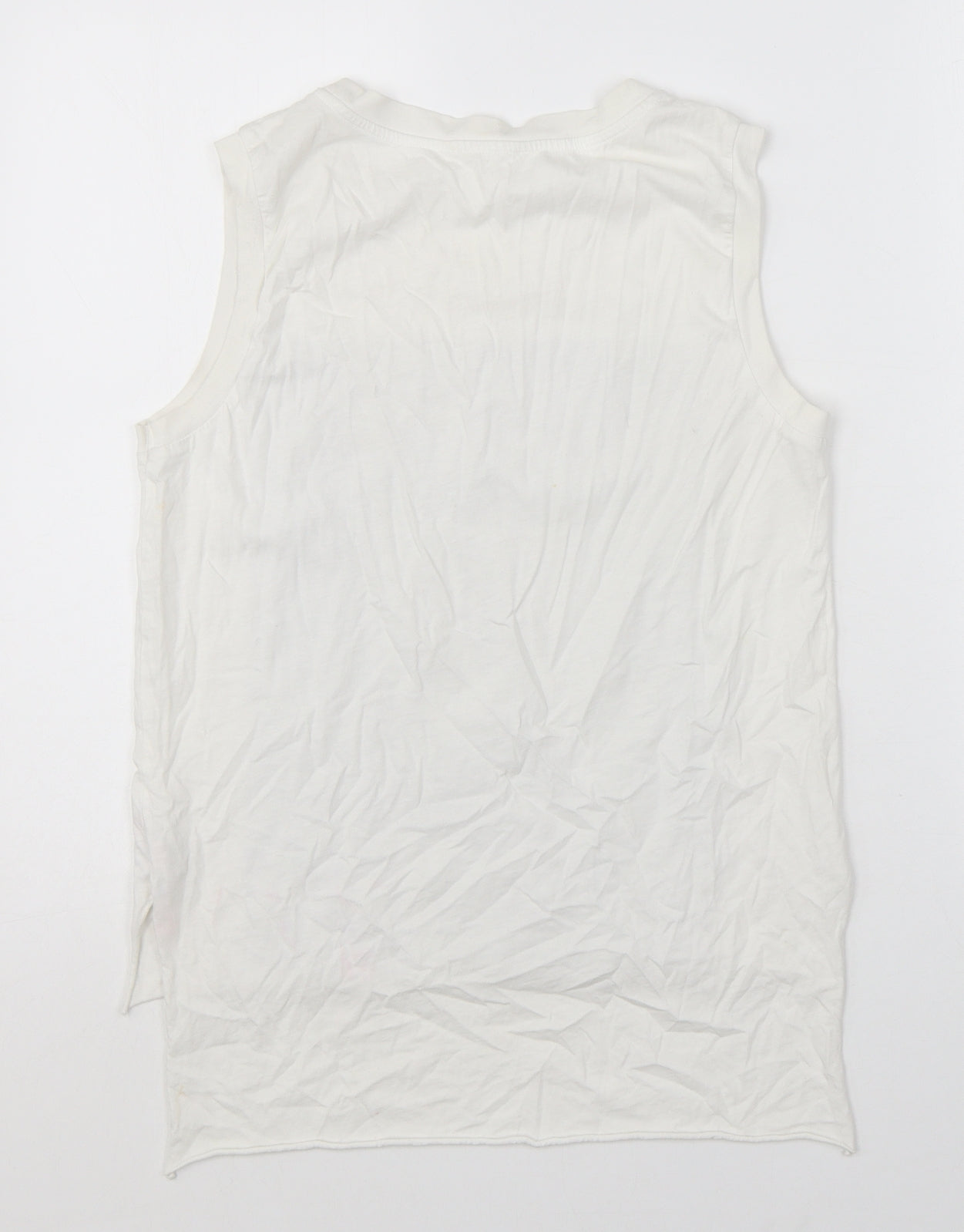 Womens UK Size S Zara White Basic Tank