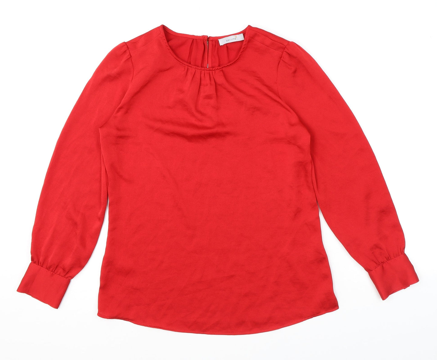 Womens UK Size 10 Per Una Red Basic Blouse