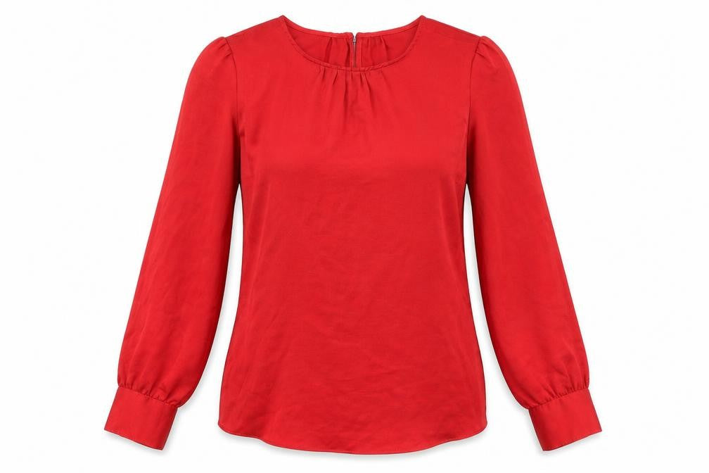 Womens UK Size 10 Per Una Red Basic Blouse