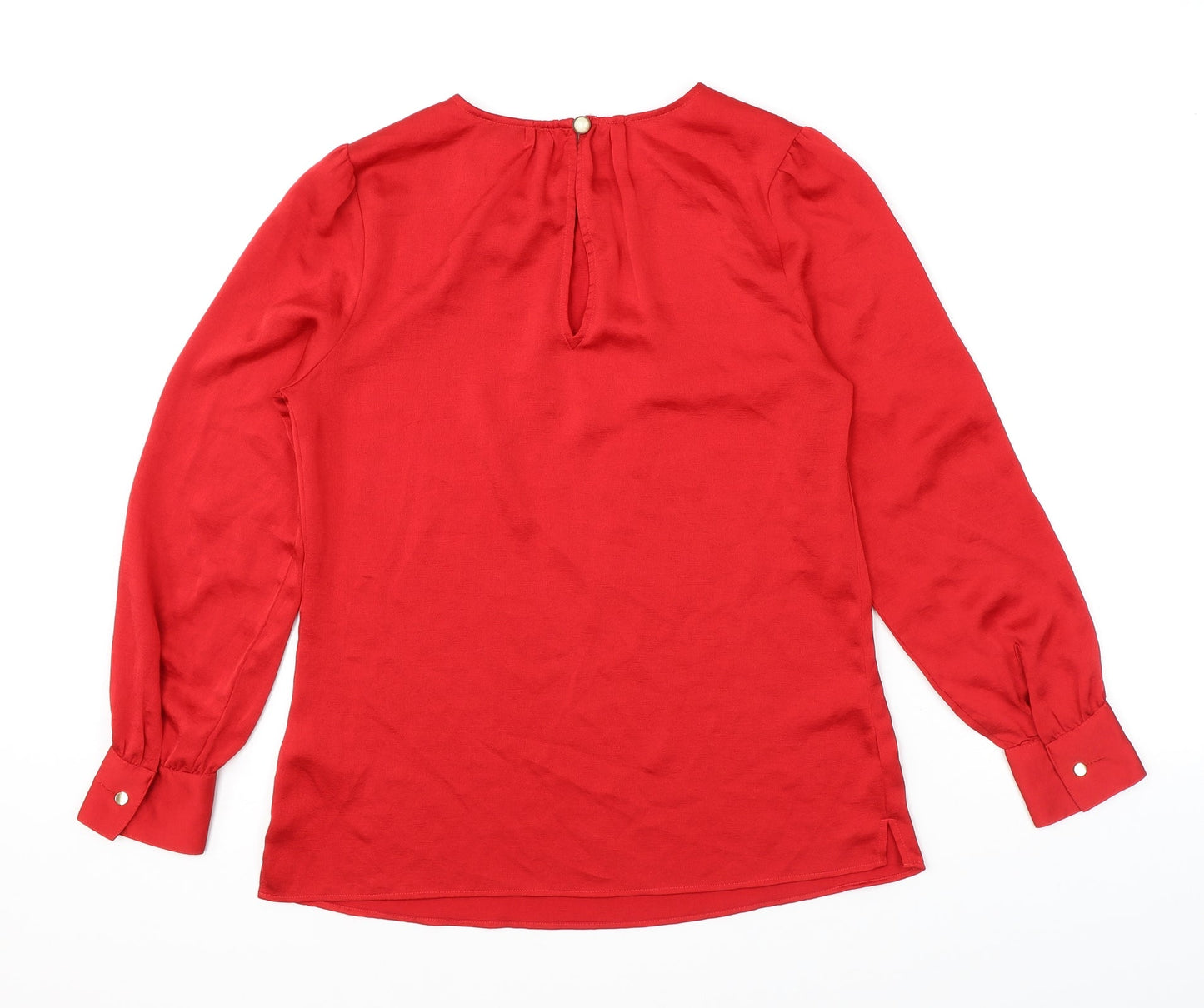 Womens UK Size 10 Per Una Red Basic Blouse