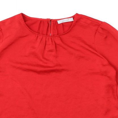 Womens UK Size 10 Per Una Red Basic Blouse