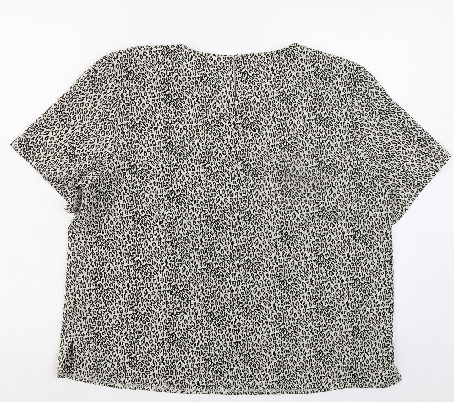 Womens UK Size 16 Debenhams Beige Basic T-Shirt