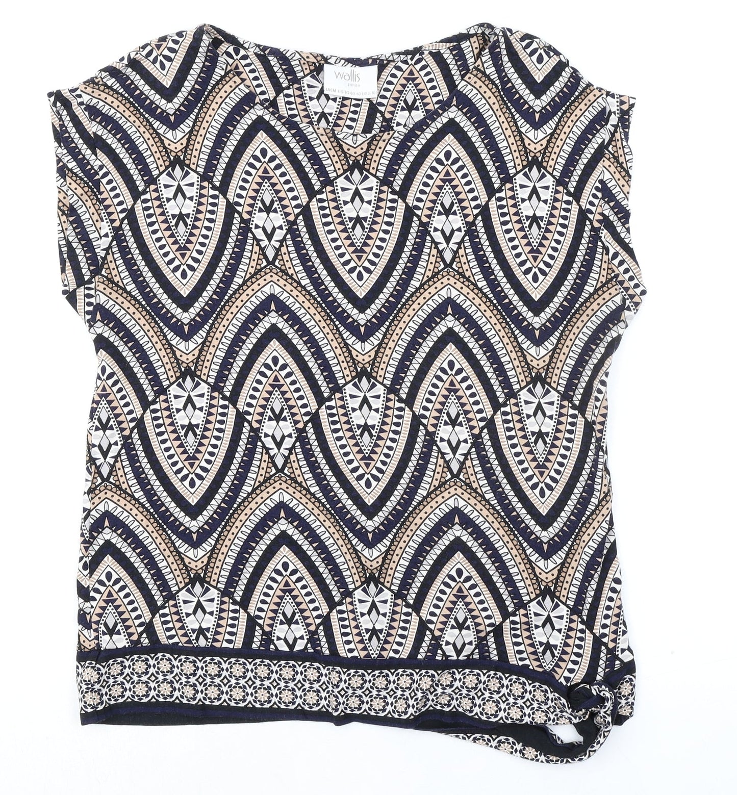 Womens UK Size M Wallis Multicoloured Basic Blouse