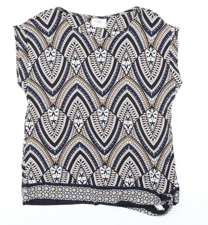 Womens UK Size M Wallis Multicoloured Basic Blouse