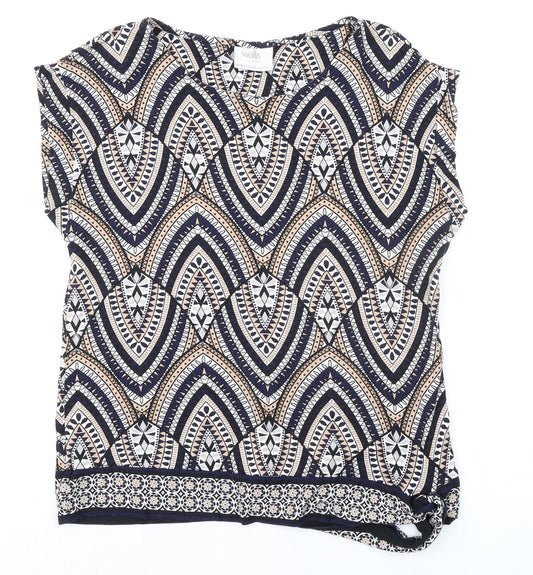 Womens UK Size M Wallis Multicoloured Basic Blouse