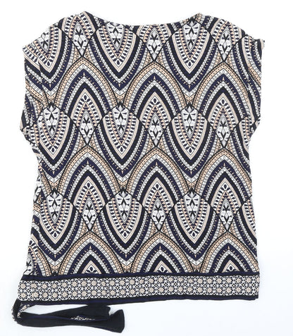 Womens UK Size M Wallis Multicoloured Basic Blouse