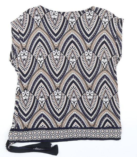 Womens UK Size M Wallis Multicoloured Basic Blouse