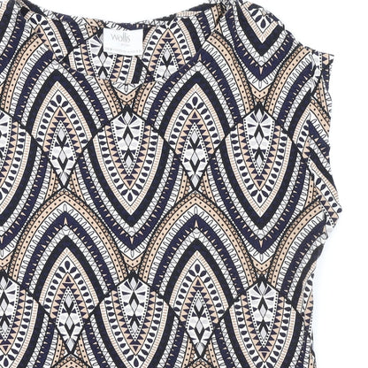 Womens UK Size M Wallis Multicoloured Basic Blouse