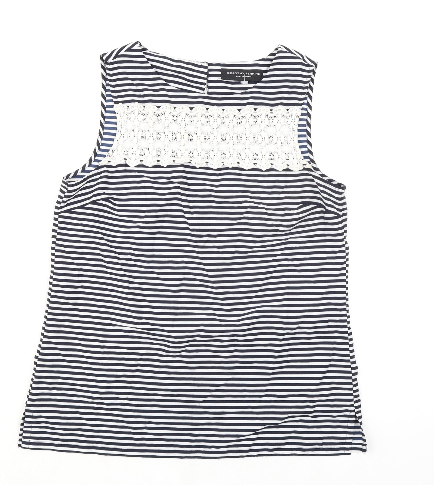 Womens UK Size 8 Dorothy Perkins Blue Basic Tank