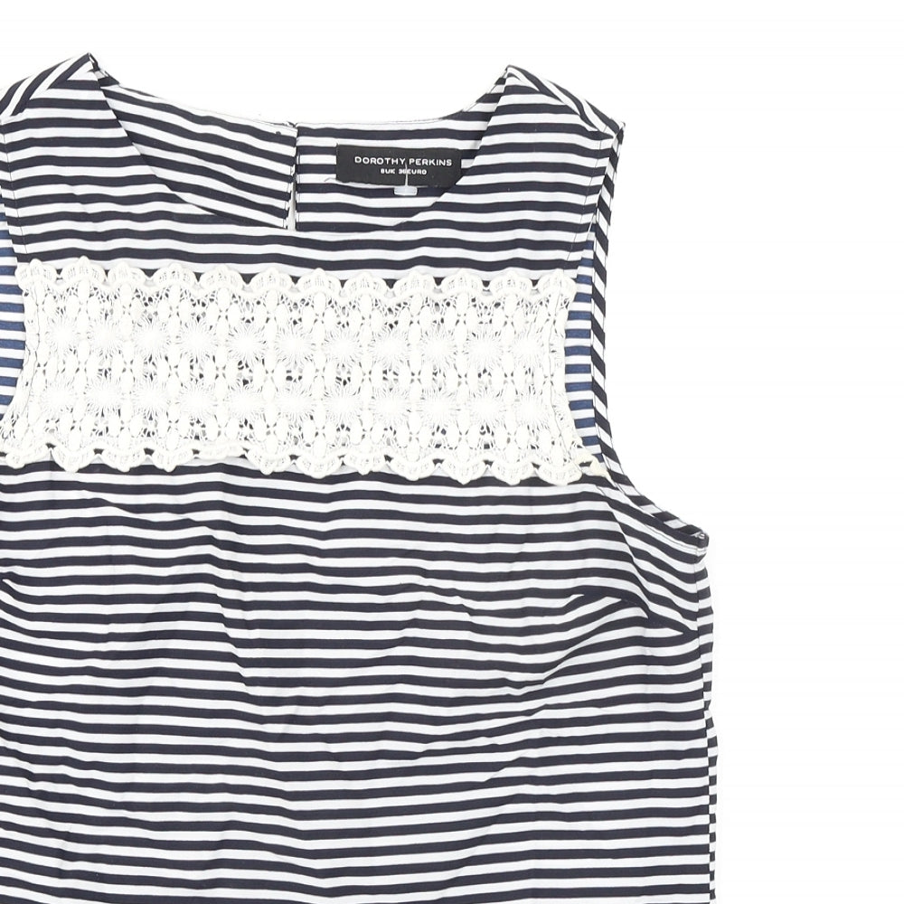 Womens UK Size 8 Dorothy Perkins Blue Basic Tank
